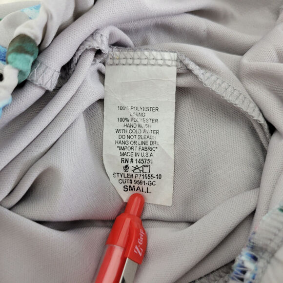 Peach Love Shorts Womens Small Gray High Rise Floral Lined Stretch Waist - Picture 9 of 10